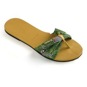 Havaianas Burnt Yellow Floral Saint Tropez Sandal - Women